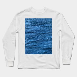 Blue towel texture background Long Sleeve T-Shirt